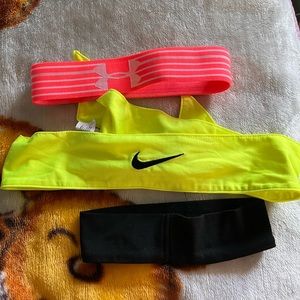Nike + under armour headbands